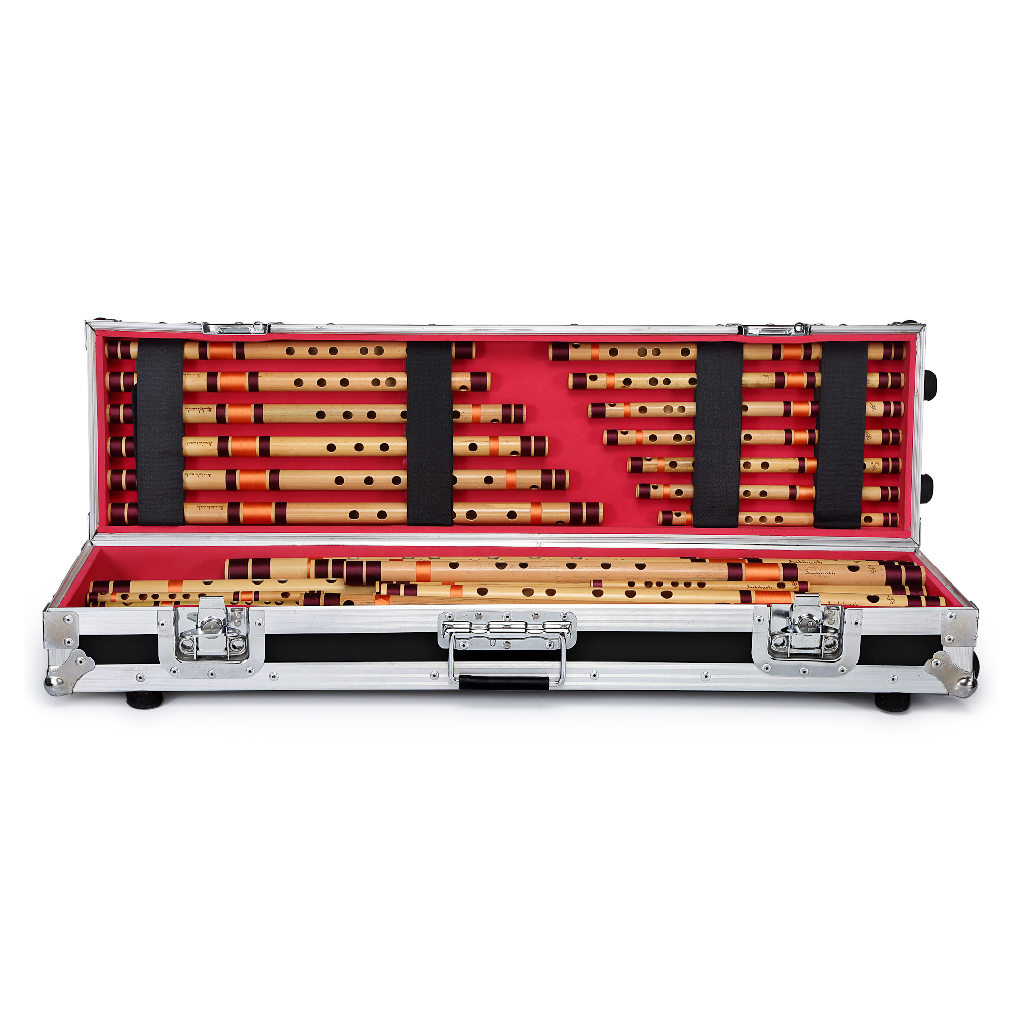 Full Set flutes Flight Case (Black) Size 36 Inches