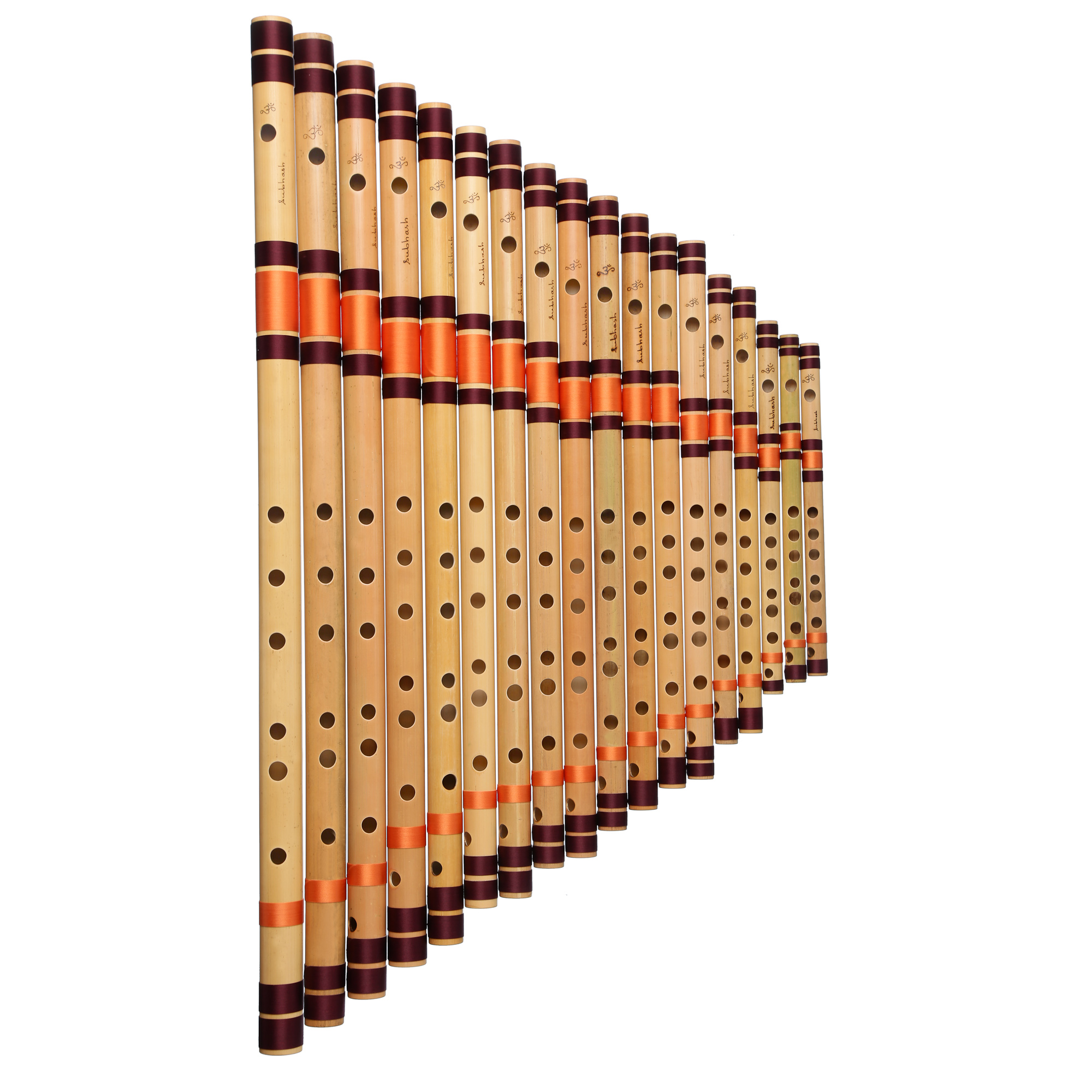 Full Set Bansuri Flutes (Left Hand)