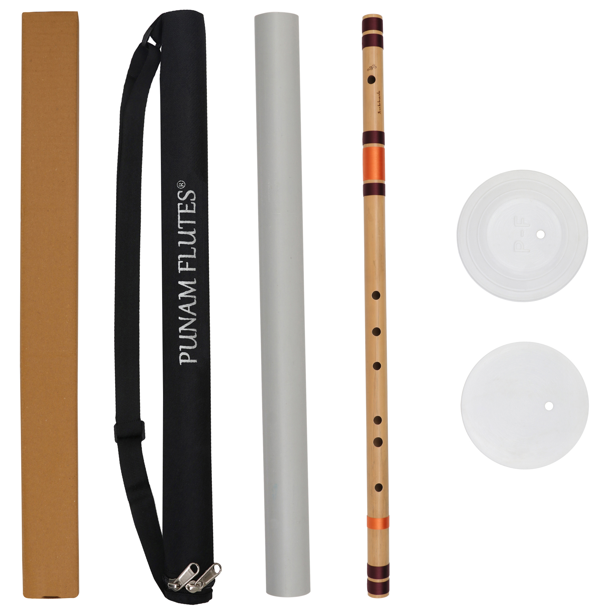 D Natural Base Bansuri flute (Right Hand) 32.1 inches (81.53 CM)