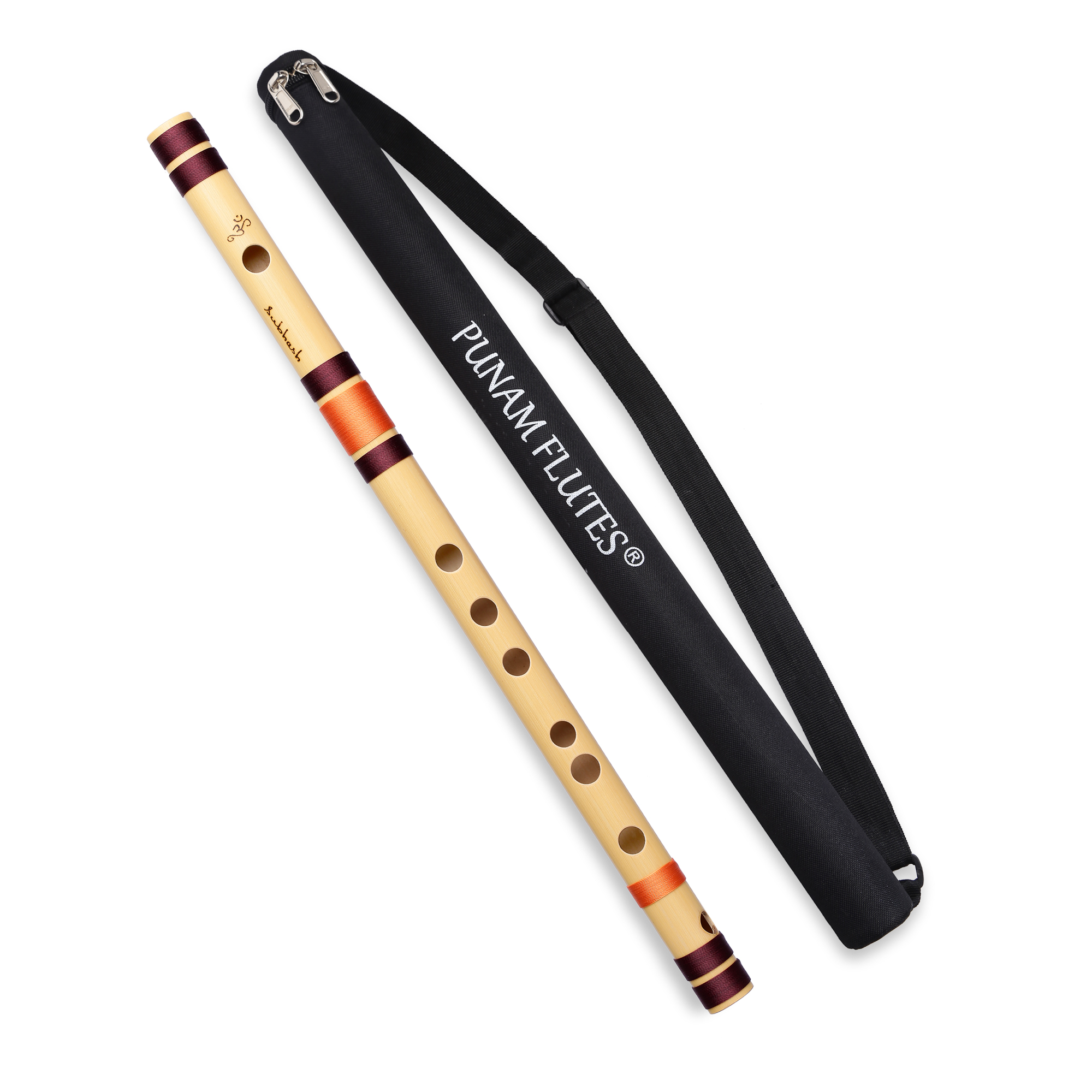 A Sharp Small Bansuri Flute (Left Hand) 10.85 inches (27.6 cm)