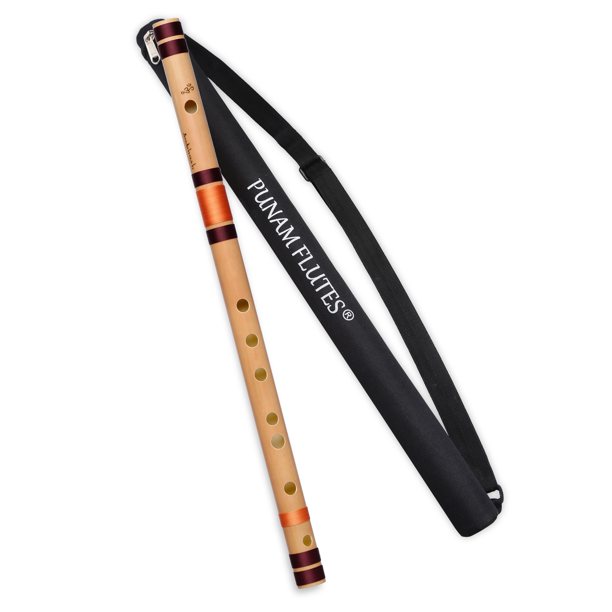 C Natural Medium Bansuri Flute Clearance Sale (Left Hand) 19.5 inches