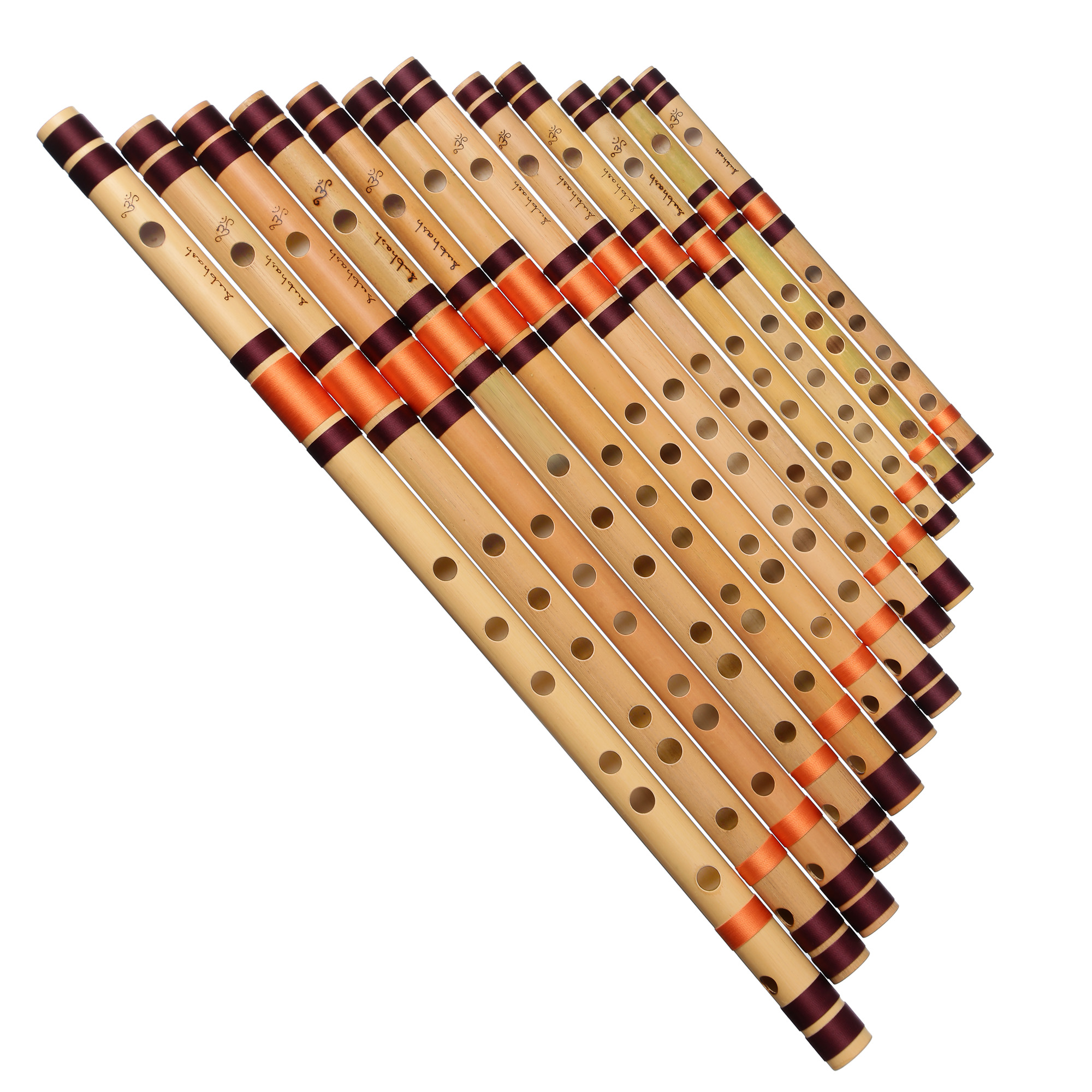 Bansuri Flutes set (12 Pieces) Right Hand