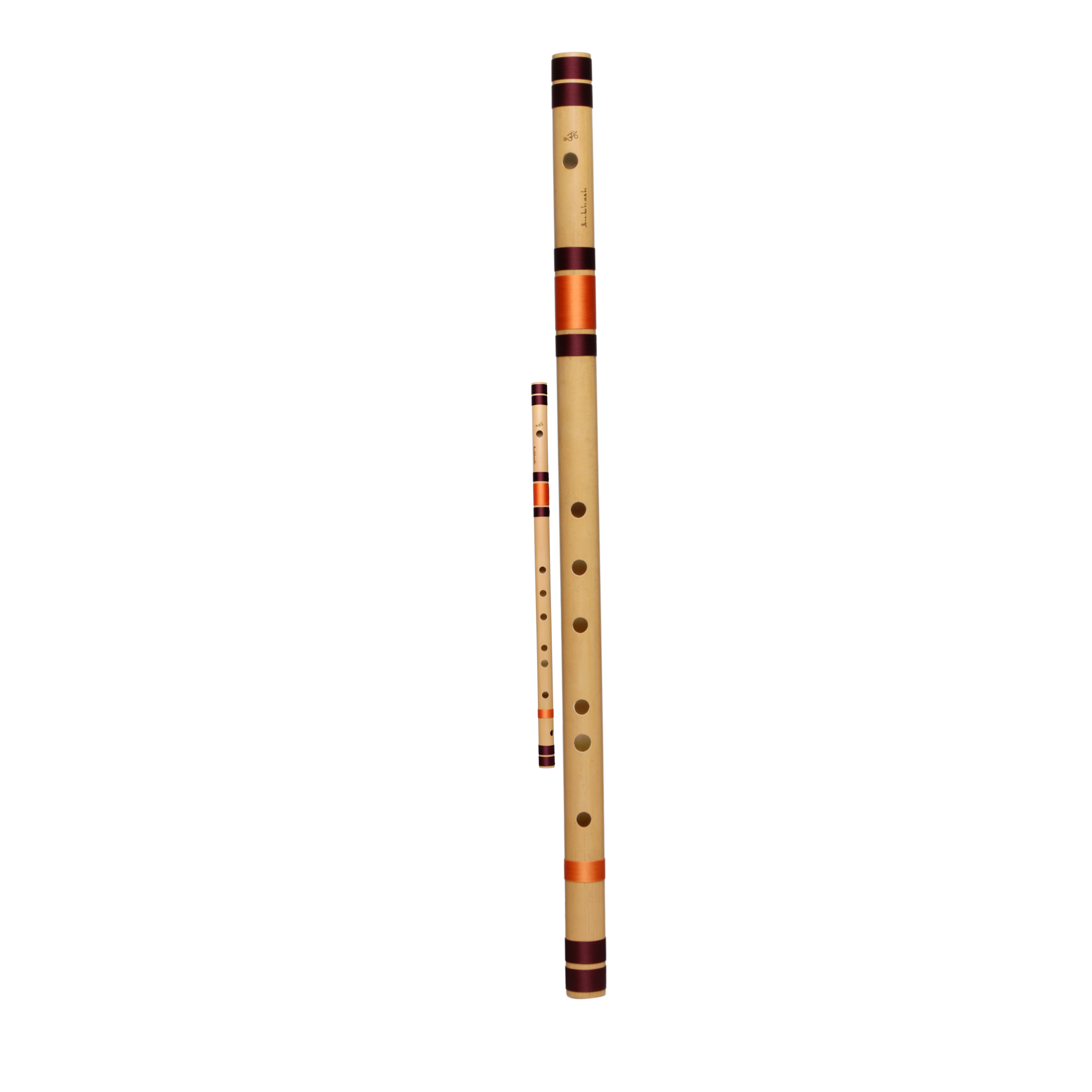 Combo Set D Natural Base and G Natural Base Left Hand Bansuri (Flutes)