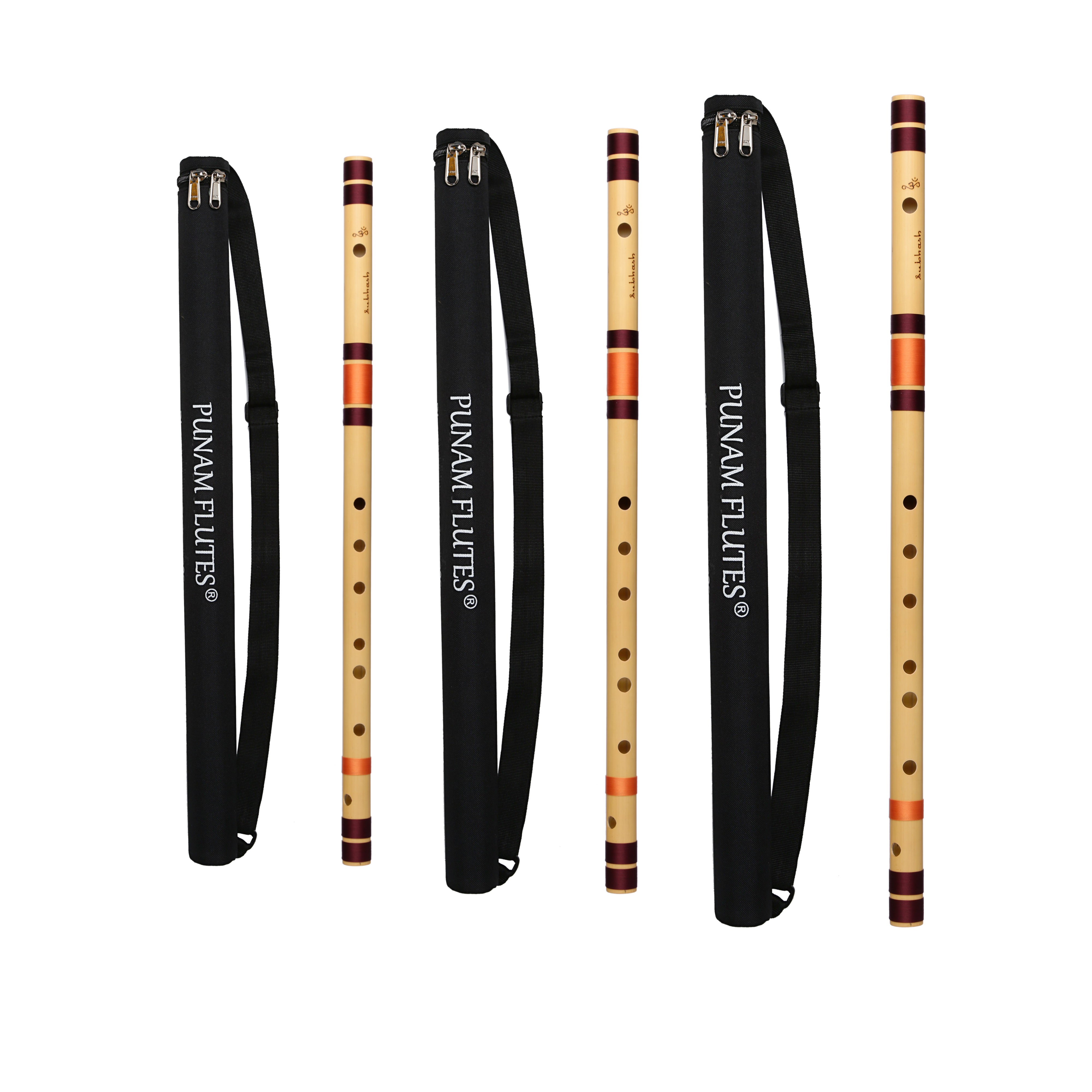 Combo 3 flutes Set G Natural Base A Natural Base and C Natural Medium Right Hand Bansuri (Flutes)