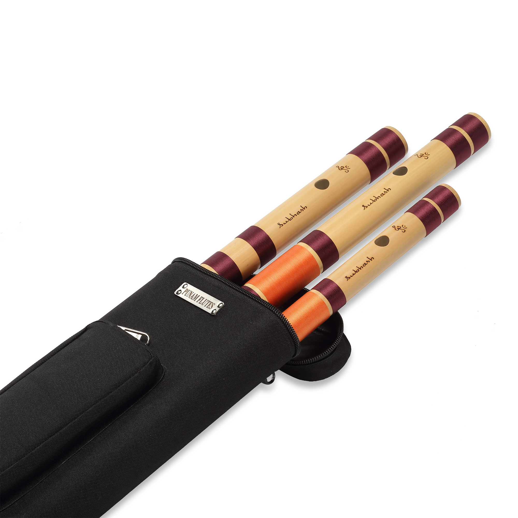 Triple Matte Black Flute Case Size 31 Inches